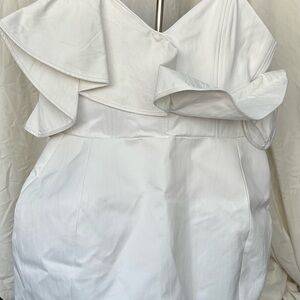 Zara Elegant White Maxi Dress with Ruffles